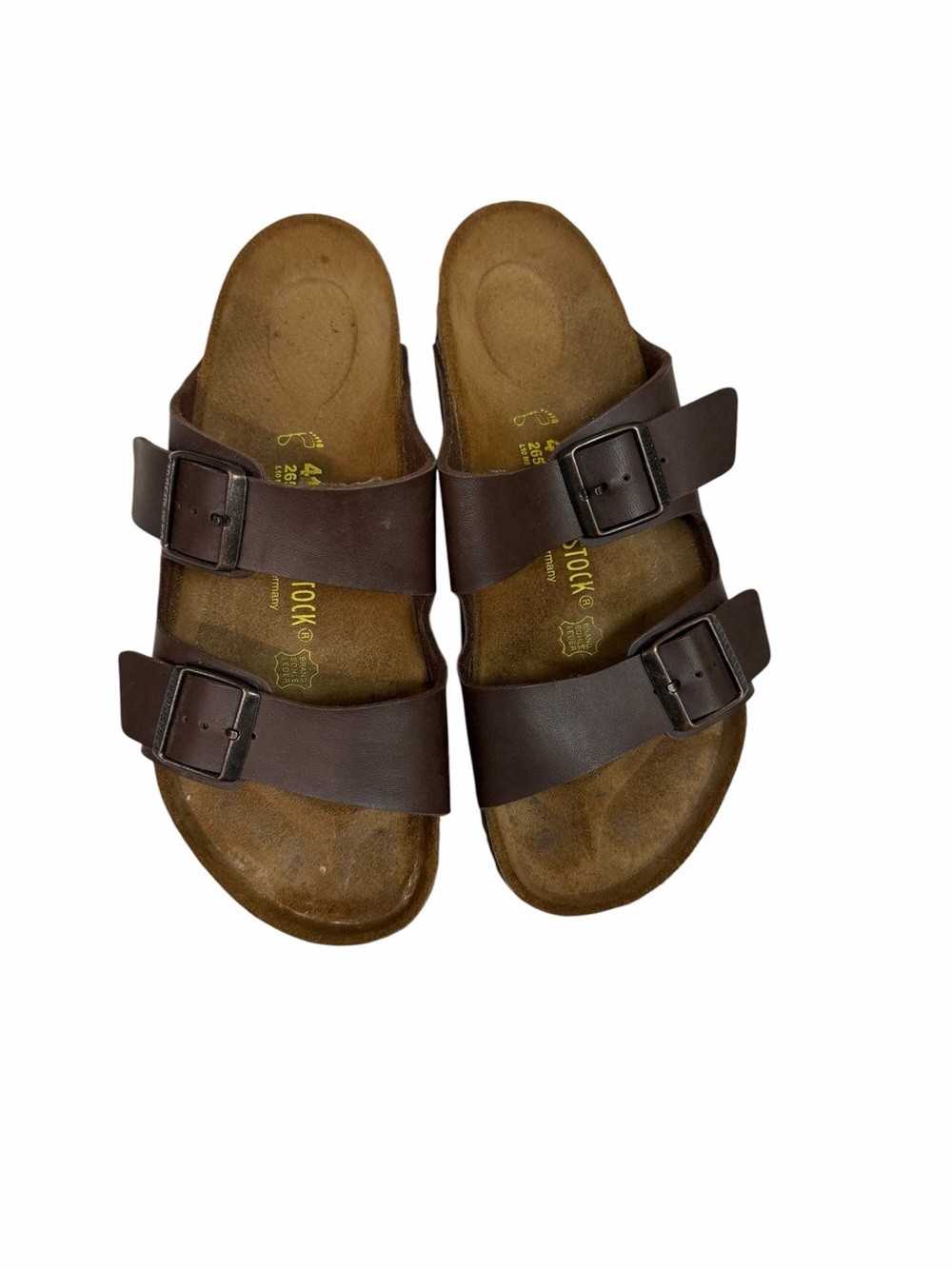 Birkenstock Arizona sandals Leather dark brown color women's size 10 EU 41 - Picture 9 of 9